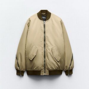 Zara woman’s Beige Bomber Jacket